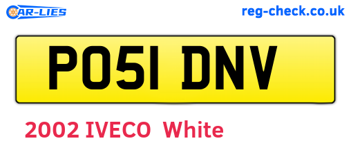 PO51DNV are the vehicle registration plates.