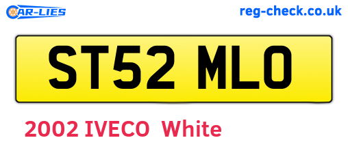 ST52MLO are the vehicle registration plates.