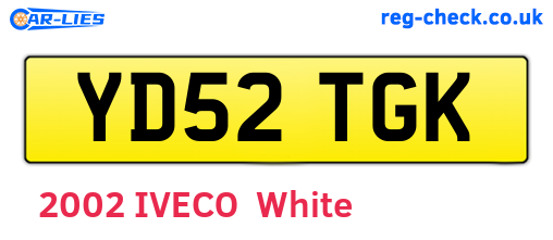 YD52TGK are the vehicle registration plates.