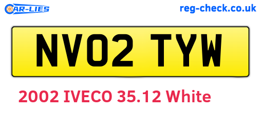 NV02TYW are the vehicle registration plates.