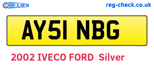 AY51NBG are the vehicle registration plates.
