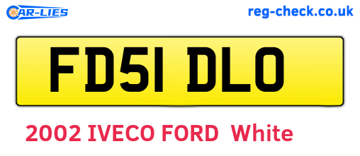 FD51DLO are the vehicle registration plates.