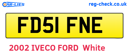 FD51FNE are the vehicle registration plates.