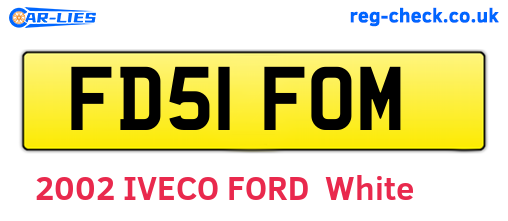 FD51FOM are the vehicle registration plates.