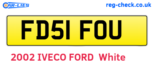 FD51FOU are the vehicle registration plates.