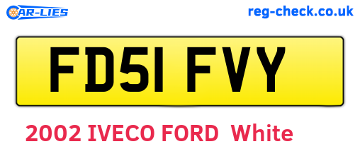 FD51FVY are the vehicle registration plates.