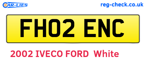 FH02ENC are the vehicle registration plates.