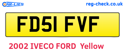 FD51FVF are the vehicle registration plates.