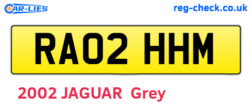 RA02HHM are the vehicle registration plates.