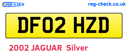 DF02HZD are the vehicle registration plates.
