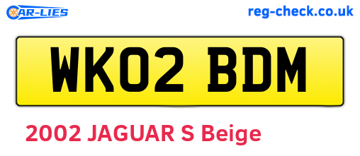 WK02BDM are the vehicle registration plates.