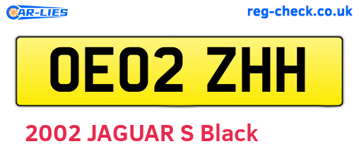 OE02ZHH are the vehicle registration plates.