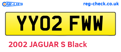 YY02FWW are the vehicle registration plates.