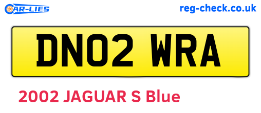 DN02WRA are the vehicle registration plates.