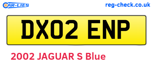 DX02ENP are the vehicle registration plates.