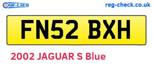 FN52BXH are the vehicle registration plates.