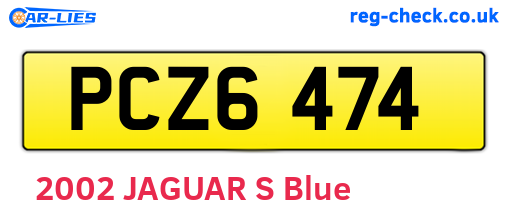 PCZ6474 are the vehicle registration plates.