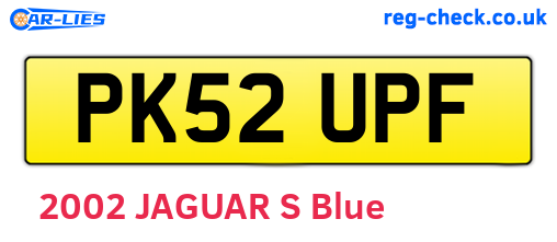 PK52UPF are the vehicle registration plates.