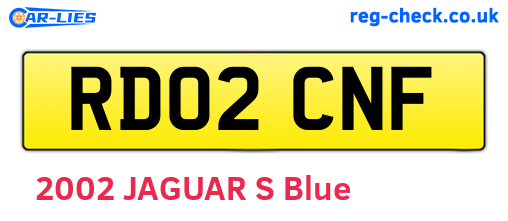 RD02CNF are the vehicle registration plates.