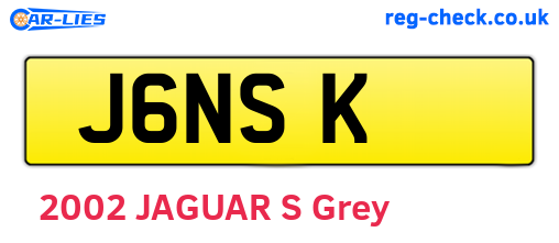 J6NSK are the vehicle registration plates.