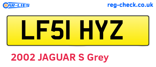LF51HYZ are the vehicle registration plates.
