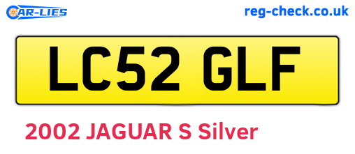 LC52GLF are the vehicle registration plates.