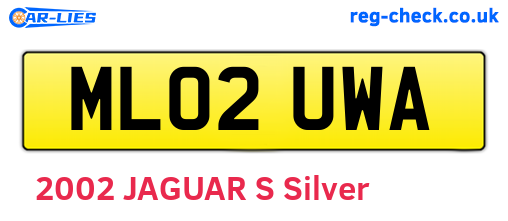 ML02UWA are the vehicle registration plates.