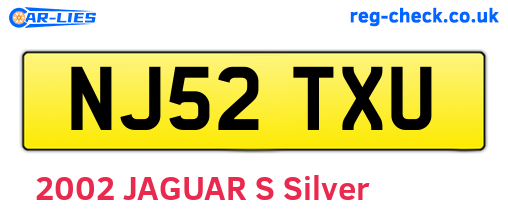 NJ52TXU are the vehicle registration plates.