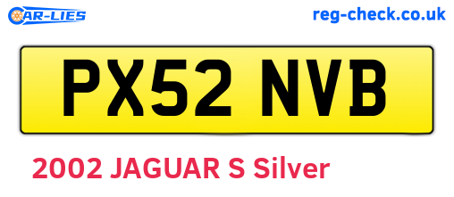 PX52NVB are the vehicle registration plates.