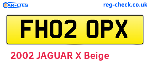 FH02OPX are the vehicle registration plates.