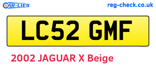 LC52GMF are the vehicle registration plates.