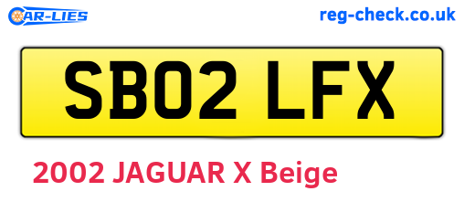 SB02LFX are the vehicle registration plates.