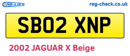 SB02XNP are the vehicle registration plates.