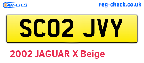 SC02JVY are the vehicle registration plates.