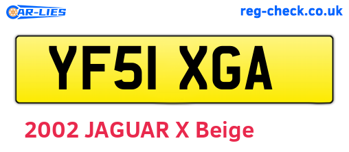 YF51XGA are the vehicle registration plates.