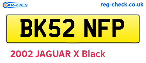 BK52NFP are the vehicle registration plates.