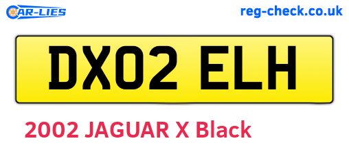 DX02ELH are the vehicle registration plates.