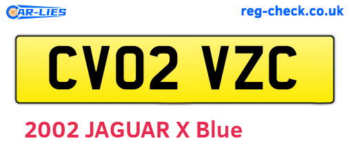 CV02VZC are the vehicle registration plates.