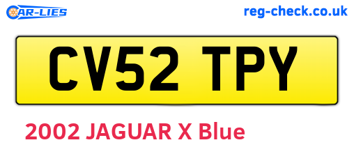 CV52TPY are the vehicle registration plates.