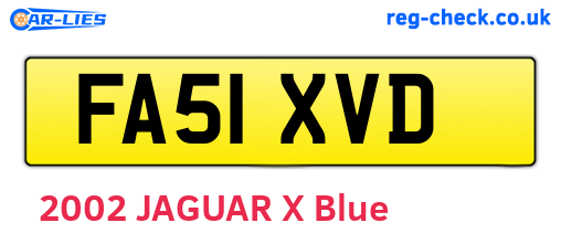 FA51XVD are the vehicle registration plates.