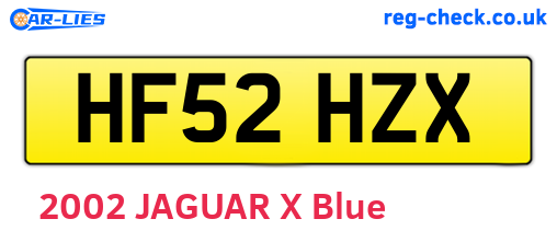 HF52HZX are the vehicle registration plates.