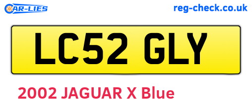 LC52GLY are the vehicle registration plates.