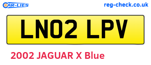 LN02LPV are the vehicle registration plates.
