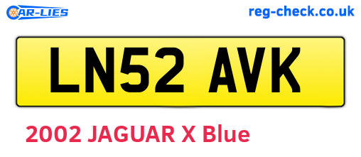 LN52AVK are the vehicle registration plates.