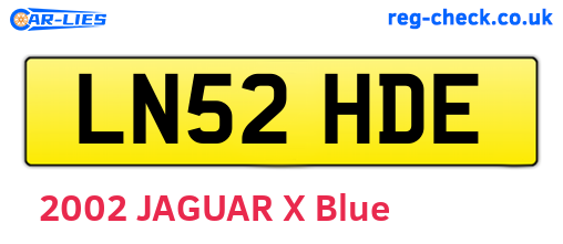 LN52HDE are the vehicle registration plates.
