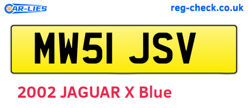 MW51JSV are the vehicle registration plates.