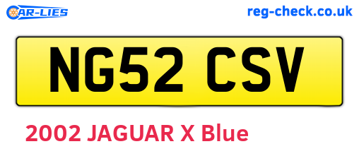 NG52CSV are the vehicle registration plates.