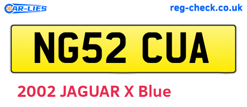 NG52CUA are the vehicle registration plates.