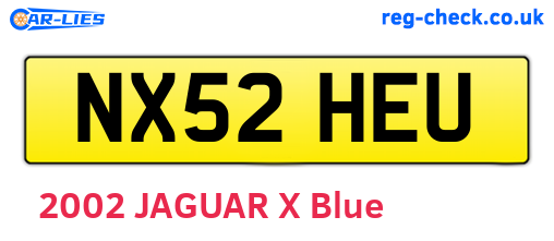 NX52HEU are the vehicle registration plates.