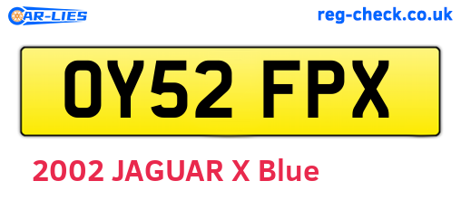 OY52FPX are the vehicle registration plates.